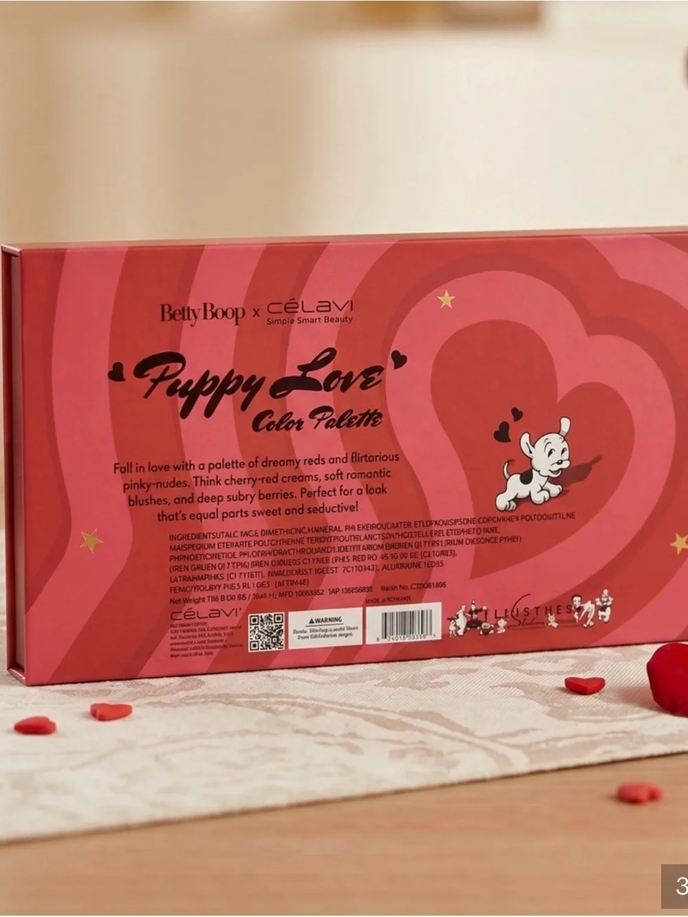 Betty Boop x Celavi Puppy Love Eyeshadow Palette — Coral Pink Shades